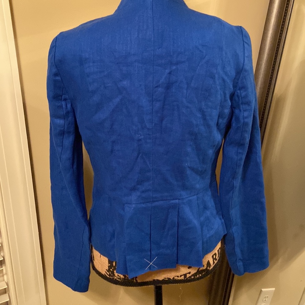 LOFT Linen Blue Blazer - Picture 4 of 5